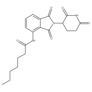 N-[2-(2,6-dioxo-3-piperidyl)-1,3-dioxo-isoindolin-4-yl]-6-iodo-hexanamide Structure