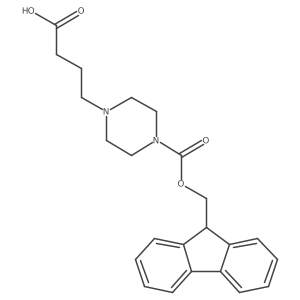 4-(4-{[(9H-fluoren-9-yl)methoxy]carbonyl}piperazin-1-yl)butanoic acid结构式