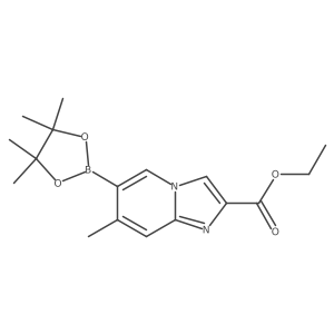 Ethyl 7-methyl-6-(4,4,5,5-tetramethyl-1,3,2-dioxaborolan-2-YL)imidazo[1,2-A]pyridine-2-carboxylate Structure