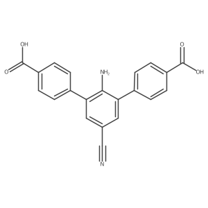 2'-Amino-5'-cyano-[1,1':3',1''-terphenyl]-4,4''-dicarboxylic acid Structure