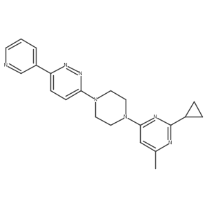 2-Cyclopropyl-4-methyl-6-{4-[6-(pyridin-3-yl)pyridazin-3-yl]piperazin-1-yl}pyrimidine Structure