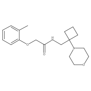 2-(2-methylphenoxy)-N-{[1-(morpholin-4-yl)cyclobutyl]methyl}acetamide结构式