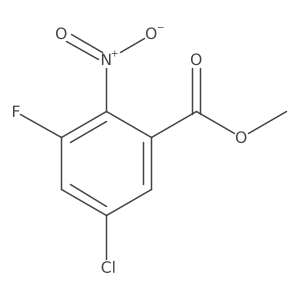Methyl 5-chloro-3-fluoro-2-nitrobenzoate结构式