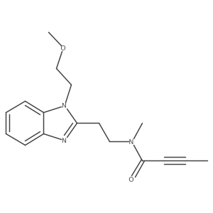 N-[2-[1-(2-Methoxyethyl)benzimidazol-2-yl]ethyl]-N-methylbut-2-ynamide结构式