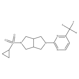 2-[5-(Cyclopropanesulfonyl)-octahydropyrrolo[3,4-c]pyrrol-2-yl]-4-(trifluoromethyl)pyrimidine Structure