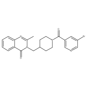 3-{[1-(5-Bromopyridine-3-carbonyl)piperidin-4-yl]methyl}-2-methyl-3,4-dihydroquinazolin-4-one结构式