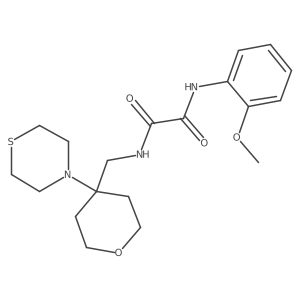 N'-(2-methoxyphenyl)-N-{[4-(thiomorpholin-4-yl)oxan-4-yl]methyl}ethanediamide Structure