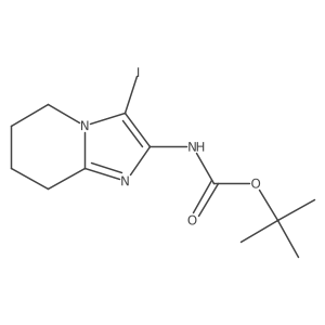 Tert-butyl N-(3-iodo-5,6,7,8-tetrahydroimidazo[1,2-a]pyridin-2-yl)carbamate结构式