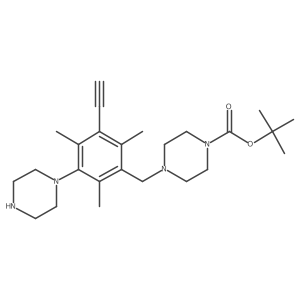 Tert-butyl 4-{[3-ethynyl-2,4,6-trimethyl-5-(piperazin-1-yl)phenyl]methyl}piperazine-1-carboxylate Structure
