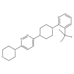 4-(6-{4-[3-(Trifluoromethyl)pyridin-2-yl]piperazin-1-yl}pyridazin-3-yl)morpholine Structure