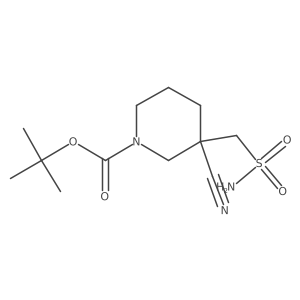 Tert-butyl 3-cyano-3-(sulfamoylmethyl)piperidine-1-carboxylate Structure