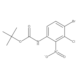 tert-butyl N-(4-bromo-3-chloro-2-nitrophenyl)carbamate Structure