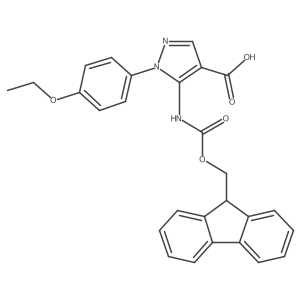1-(4-ethoxyphenyl)-5-({[(9H-fluoren-9-yl)methoxy]carbonyl}amino)-1H-pyrazole-4-carboxylic acid结构式