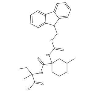 2-{[1-({[(9H-fluoren-9-yl)methoxy]carbonyl}amino)-3-methylcyclohexyl]formamido}-2-methylbutanoic acid结构式