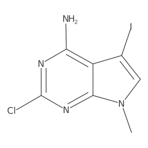 2-Chloro-5-iodo-7-methyl-7H-pyrrolo[2,3-d]pyrimidin-4-amine Structure