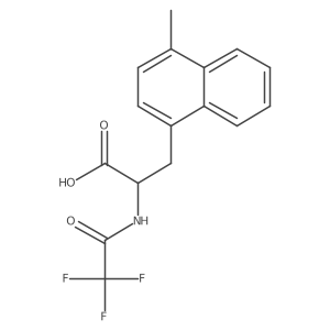 (2S)-3-(4-methylnaphthalen-1-yl)-2-(2,2,2-trifluoroacetamido)propanoic acid结构式