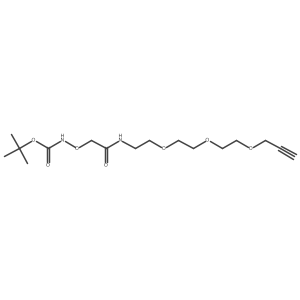Bocaminooxyacetamide-PEG3-alkyne结构式