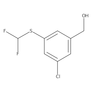 {3-Chloro-5-[(difluoromethyl)sulfanyl]phenyl}methanol结构式