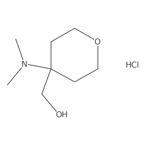 [4-(Dimethylamino)oxan-4-yl]methanolhydrochloride结构式