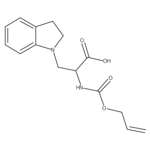 3-(2,3-dihydro-1H-indol-1-yl)-2-{[(prop-2-en-1-yloxy)carbonyl]amino}propanoic acid结构式