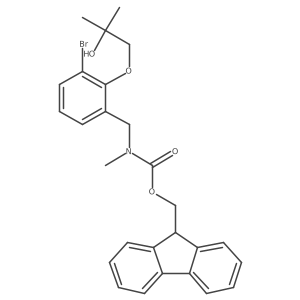 (9H-fluoren-9-yl)methyl N-{[3-bromo-2-(2-hydroxy-2-methylpropoxy)phenyl]methyl}-N-methylcarbamate结构式