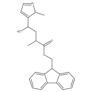 (9H-fluoren-9-yl)methyl N-[2-hydroxy-2-(1-methyl-1H-pyrazol-5-yl)ethyl]-N-methylcarbamate结构式