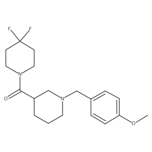 4,4-Difluoro-1-{1-[(4-methoxyphenyl)methyl]piperidine-3-carbonyl}piperidine Structure