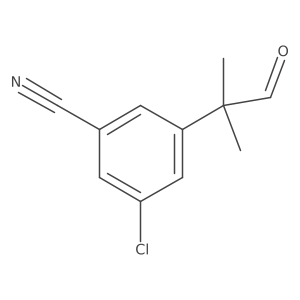 3-Chloro-5-(2-methyl-1-oxopropan-2-yl)benzonitrile Structure
