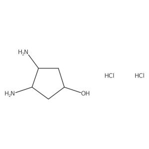 (3R,4S)-3,4-Diaminocyclopentan-1-ol;dihydrochloride结构式