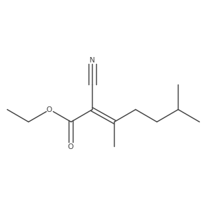 Ethyl 2-cyano-3,6-dimethyl-2-heptenoate结构式