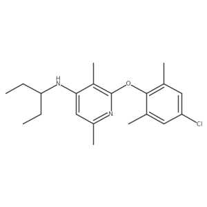 2-(4-chloro-2,6-dimethylphenoxy)-3,6-dimethyl-N-(pentan-3-yl)pyridin-4-amine结构式