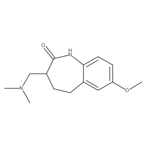 3-[(Dimethylamino)methyl]-1,3,4,5-tetrahydro-7-methoxy-2H-1-benzazepin-2-one结构式