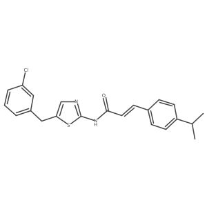(Z)-N-(5-(3-chlorobenzyl)thiazol-2-yl)-3-(4-isopropylphenyl)acrylamide Structure