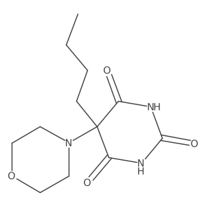 5-Butyl-5-(4-morpholinyl)-2,4,6(1H,3H,5H)-pyrimidinetrione结构式