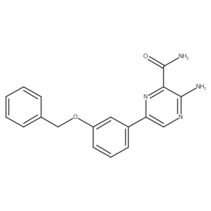 3-Amino-6-(3-(benzyloxy)phenyl)pyrazine-2-carboxamide Structure