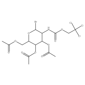 3,4,6-tri-O-acetyl-2-deoxy-2-[(2,2,2-trichloroethoxy)carbonylamino]-alpha-d-glucopyranosyl bromide结构式