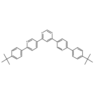 4,6-Bis[6-(4-tert-butylphenyl)pyridin-3-yl]pyrimidine Structure