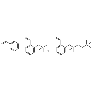 (2-Ethenylphenyl)methyl-dimethyl-[2-(trimethylazaniumyl)ethyl]azanium;(2-ethenylphenyl)methyl-trimethylazanium;styrene;trichloride结构式