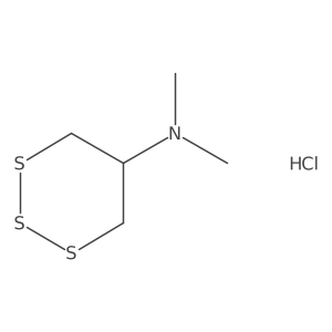 N,N-dimethyl-1,2,3-trithian-5-aminium chloride结构式