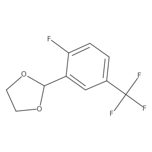 2-(2-Fluoro-5-(trifluoromethyl)phenyl)-1,3-dioxolane结构式