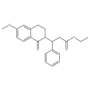 Ethyl 3-(3,4-dihydro-6-methoxy-1-oxoisoquinolin-2(1h)-yl)-3-phenylpropanoate Structure