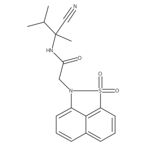 N-(1-cyano-1,2-dimethylpropyl)-2-{2,2-dioxo-2lambda6-thia-3-azatricyclo[6.3.1.0,4,12]dodeca-1(11),4(12),5,7,9-pentaen-3-yl}acetamide Structure