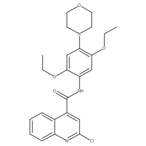 2-chloro-N-[2,5-diethoxy-4-(morpholin-4-yl)phenyl]quinoline-4-carboxamide结构式