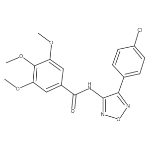 N-[4-(4-chlorophenyl)-1,2,5-oxadiazol-3-yl]-3,4,5-trimethoxybenzamide Structure