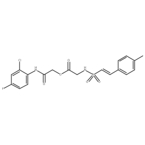 [(2-Chloro-4-fluorophenyl)carbamoyl]methyl 2-[2-(4-methylphenyl)ethenesulfonamido]acetate Structure