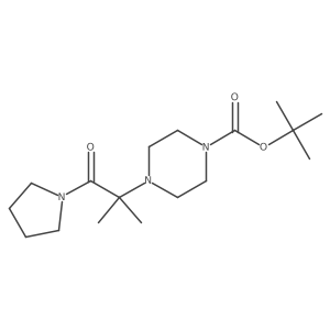 4-(1,1-Dimethyl-2-oxo-2-pyrrolidin-1-yl-ethyl)-piperazine-1-carboxylic acid tert-butyl ester结构式