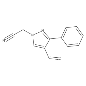 2-(4-formyl-3-phenyl-1H-pyrazol-1-yl)acetonitrile Structure