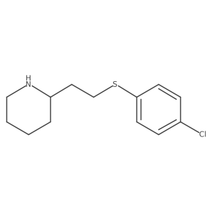 2-{2-[(4-Chlorophenyl)sulfanyl]ethyl}piperidine结构式