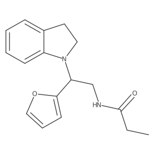 N-(2-(furan-2-yl)-2-(indolin-1-yl)ethyl)propionamide Structure