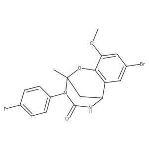 8-bromo-3-(4-fluorophenyl)-10-methoxy-2-methyl-5,6-dihydro-2H-2,6-methanobenzo[g][1,3,5]oxadiazocin-4(3H)-one Structure